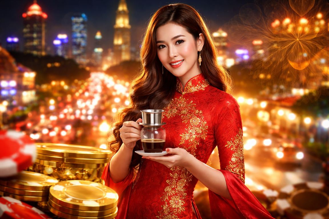 Người chơi VIP tại TP.HCM thưởng thức cà phê và truy cập tài khoản cá cược trực tuyến